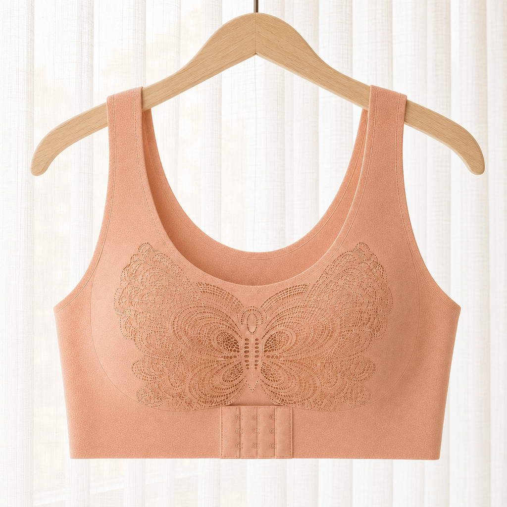 Butterfly Wireless Comfort Bra – Front Closure