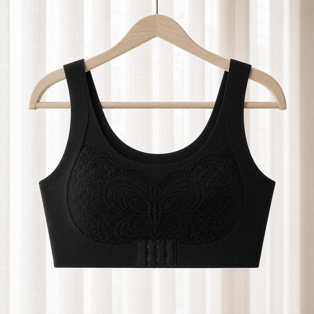 Butterfly Wireless Comfort Bra – Front Closure